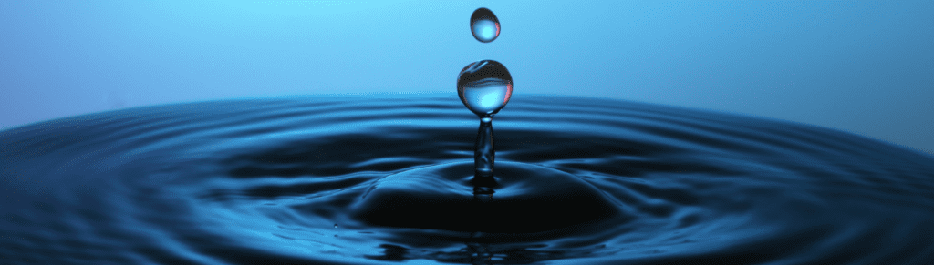 water drop and ripples