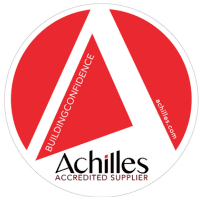 round achilles logo with building confidence accredited supplier