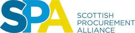 scottish procurement alliance logo blue and yellow