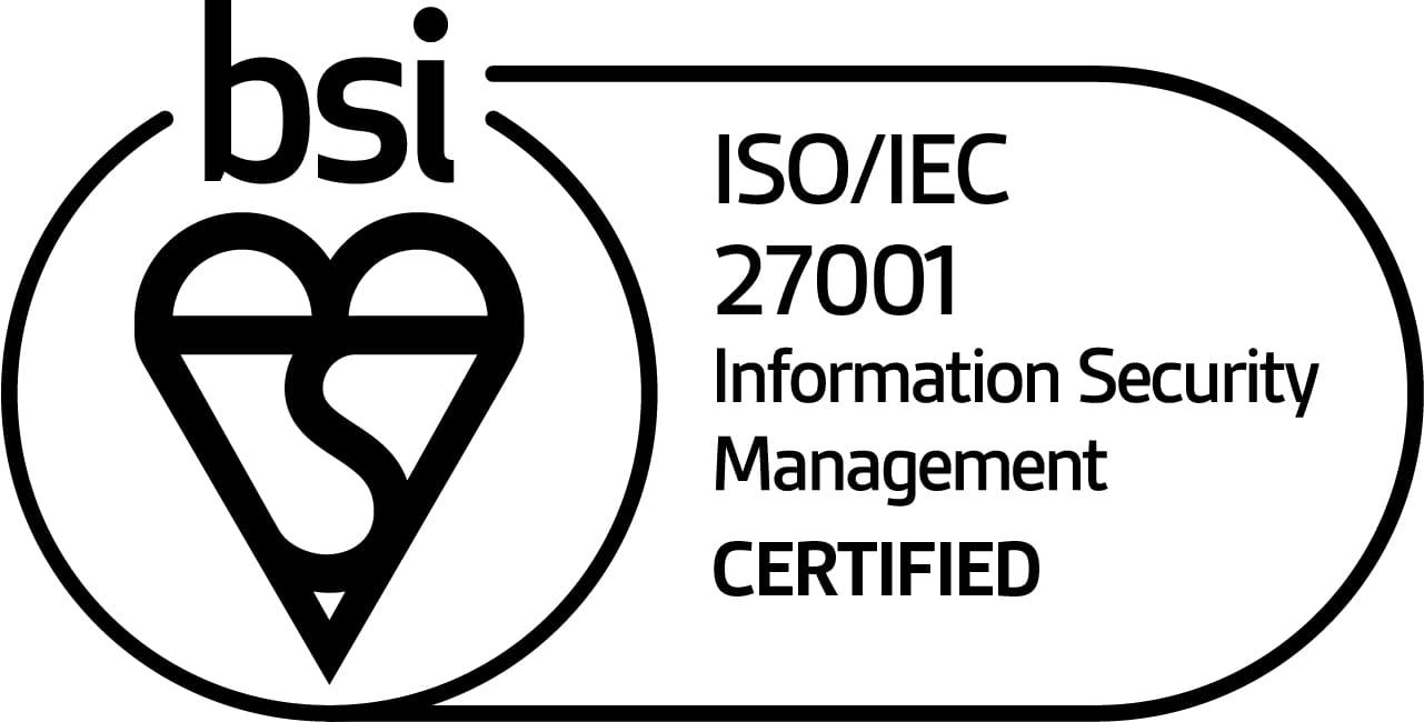 Bsi ISO 27001 Certification mark for Information Management